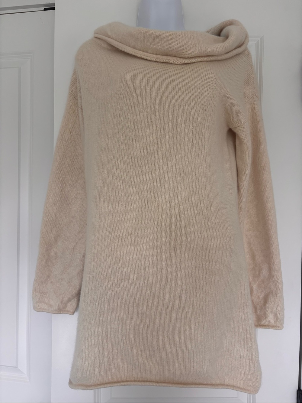 TSE Vintage Cream Cowl Neck Long Sweater / Dress